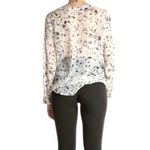 Philosophy Long Sleeve Lightweight Semi Sheer Floral V-Neck Blouse Size XS Photo 6