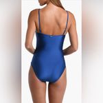 L'Agence L’AGENCE Aubrey Ruched Shimmer One-Piece Swimsuit, Large, $225 Photo 2