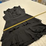 Parker Tangia Ruffled Short Dress Sz 6 Flutter Sleeve 100% Silk Photo 8