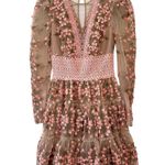 Bronx and Banco Megan Rose Embroidered Long Sleeve Mini Dress XS Photo 1