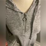 Cable & Gauge Cable Gauge Gray Heathered Knit Quarter Zip Hoodie Dress Mini Casual Lounge S Photo 2