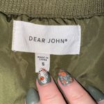 Dear John  Olive Green Quilted Sherpa Bomber Jacket - Women's Small‎ Casual Photo 4