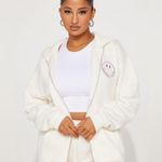 No Comment 🙂💗Smile Face Love Patchwork Zip Up Hoodie 🙂💗 Photo 0