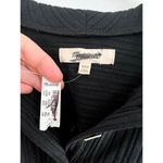 Madewell | NWT | Variegated Rib Boxy Polo Shirt | True Black | Sz XXS Photo 4