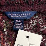 Aeropostale  medium long sleeve pullover knit sweater maroon sheer lightweight Photo 6