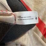 Gap  Oatmeal Wool Blend Orange Stripe V Neck Cardigan Photo 8