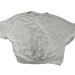 Anthropologie Postmark Shirt Womens Small White Pearl Embellished‎ Sleeves Photo 2