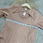 Fabletics Women’s Finely Cutout Seamless Bodysuit Ribbed Shortsleeve Desert XL Photo 12