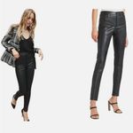 EXPRESS 90's High Rise Skinny Vegan Leather Pants in Black Size 4 Regular Photo 1