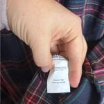 BLOOMCHIC Square Neckline Navy Blue Long Sleeve Plaid Tartan Maxi Dress Size 12 Photo 4