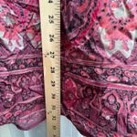 Angie ‎ Pink Paisley Rayon Smocked Waist Kaftan Tunic Top Boho Bohemian Small Photo 6