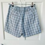 Urban Outfitters NEW! Kennedy Blue Plaid Pleated High Waisted Shorts Size S NWT Photo 5