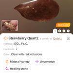 Handcrafted 18kt 925 vermeil strawberry quartz ring 8.5 Gold Photo 12