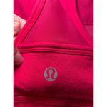 Lululemon Women 4 No So Deep V Neck Mesh Sports Bra Raspberry Hot Pink Photo 6