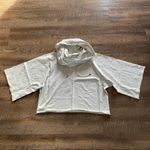 Namastetics Hoodie Athleisure NEW Activewear Pullover Lounge XL Grey Crop Photo 5