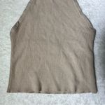 Forever 21  Beige Cropped Knit Halter Tank Top Photo 3