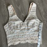 Lush Clothing Lush Womens Small Lacy Crop Top Bralette Light Blue Photo 4