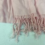 Adult light pink tassel thin knit fashion wrap around scarf basic casual warm Photo 1
