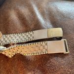 Suzi Roher Canadian Cream and silver leather & metal Women's Belt size xl plus Brown Photo 8