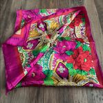 Oscar de la Renta Pink Floral Scarf Photo 2