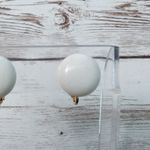 Vintage Clip On Earrings Off White Just Over 0.5" Photo 1