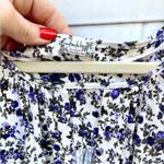 Free People  Cutout Floral Caya Print Bodysuit Purple Lavender White NEW Size S Photo 4