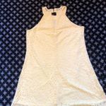 Candie's Vintage Yellow Lace Dress with Rhinestones around Collar Size L Photo 5