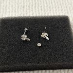 Small Cross Stud Earrings for Men Women Streetwear Hip Hop Punk Unisex Earrings Silver Photo 4