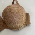 Gilligan O'Malley Bra Dark Nude Tan 40D Swirls & Dots Lace Underwire Lined Size undefined Photo 1