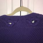 Oscar de la Renta Vintage  Purple Cashmere Plunge Neckline Sweater Size M Photo 7