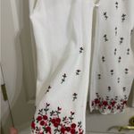 Teddi Cream Cottagecore Cardigan Rose Floral Embroidery 3D Built In Tank White Size L Photo 2