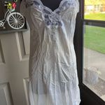 Vintage white lace slip dress, size large Photo 0
