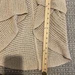 CAbi  Cardigan Women Medium Linen Loose Knit Open Front Tan Beach Drape Lagenlook Photo 5