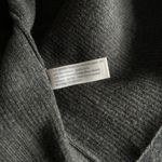 Fashion Bug Women's XL Charcoal Gray Sweater Button Up 3/4 Sleeve Ruffle front Photo 6