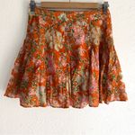 Free People  End Of The Island Godet Skirt Orange Sz 4 Photo 3