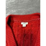 Sundance  Cable Knit Cardigan Sweater Wool Floral Embroidered Cottagecore XXL Photo 2