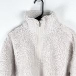 Athleta  Cream Cloud Fleece Quarter Zip Long Sleeves Pockets Sweatshirt Size XS Photo 5