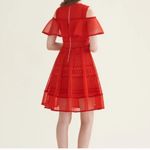 Maje Rosalie Red Ruffle Dress sz small Photo 2