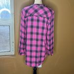 Matilda Jane  Pink Plaid Button Up Top Size S Photo 1