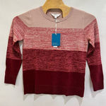 Market & Spruce  Womens‎ Red Striped Long Sleeve Sweater Size L Photo 0
