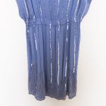Twelfth Street by Cynthia Vincent Silk Dress Size L Blue Beaded Flapper Art Deco Size L Photo 3