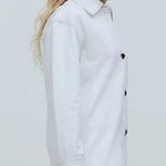Madewell  Denim Oversized Mini Shirtdress In Tile White Photo 4