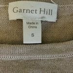 Garnet Hill 100% Merino Wool Pointelle Blouson-Sleeve Sweater neutral beige Photo 7