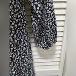 ZARA black & ivory floral midi dress. Size 11-12, button up ruffle 3/4 sleeve Photo 2