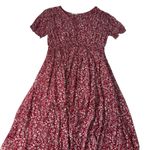 Chic Soul Dress Women’s 1XL Red White Floral Button Front Midi Dress High Low Photo 2