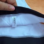 Elegant White and Black Ribbed Bikini Bottoms Photo 2