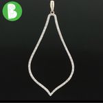 10K YELLOW GOLD GENUINE DIAMOND TEAR DROP SHAPED PENDANT Photo 0