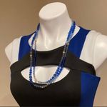 Guess Blue & Black Sleeveless Cutout Colorblock Bodycon Dress Sz. 2 Photo 6