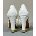 Stilettos White Leather Lace Peep-Toe Open-Toe Heels Sandals Pumps  Shoes Size 8 🤍 Photo 6