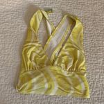 Urban Outfitters  Phoenix Plunging Tie-Back Festival Yellow Swirl Crop Top Photo 2